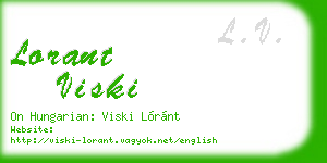 lorant viski business card