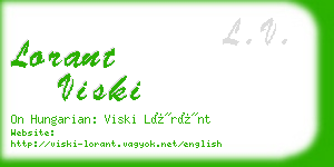 lorant viski business card